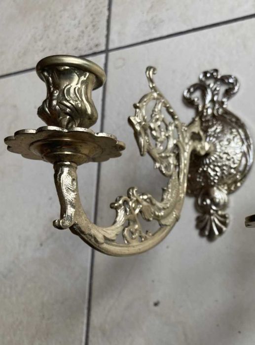 Подсвечник бронза (латунь?) на стену.