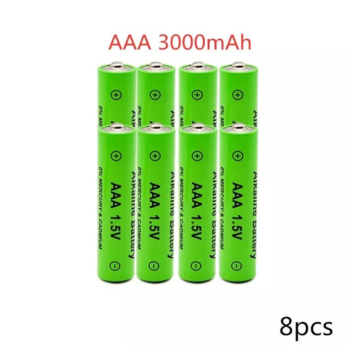 2 new AAA rechargeable batteries, 3000 mAh, with shipping included64552393156995121