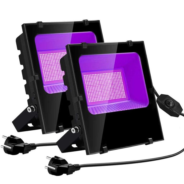 2 x Lampy UV 300W czarny Blacklight wodoodporna ip66