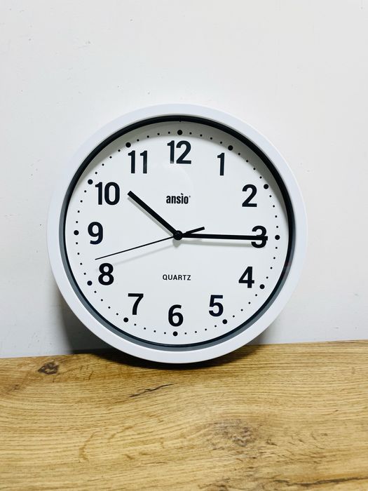 Zegar ścienny ANSIO biały
