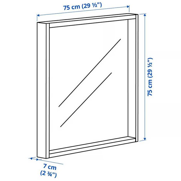 Espelho IKEA TURBOKASTANJ – Como Novo (75x75 cm)