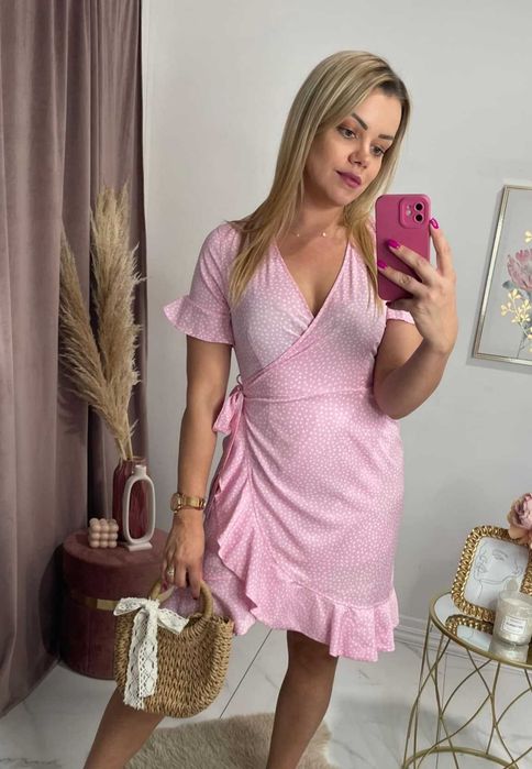 Paczka ubrań premium, sukienki, bluzki, markowe, XS i S, 8 sztuk