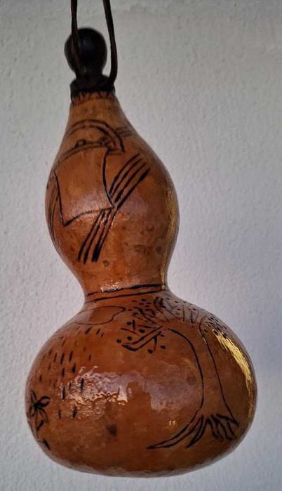 Cabaça decorativa com temas Alentejanos, Trabalho Artesanal