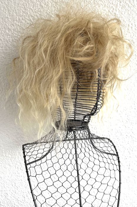 Premium Ultra włosy doczepiane, topper, tupet z grzywką, blond 293.