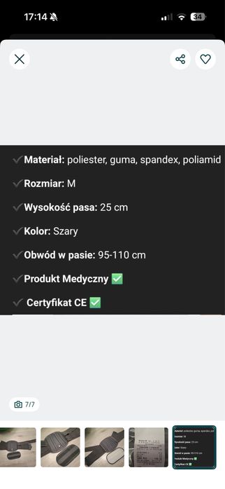 pas ciążowy Tynor medium
