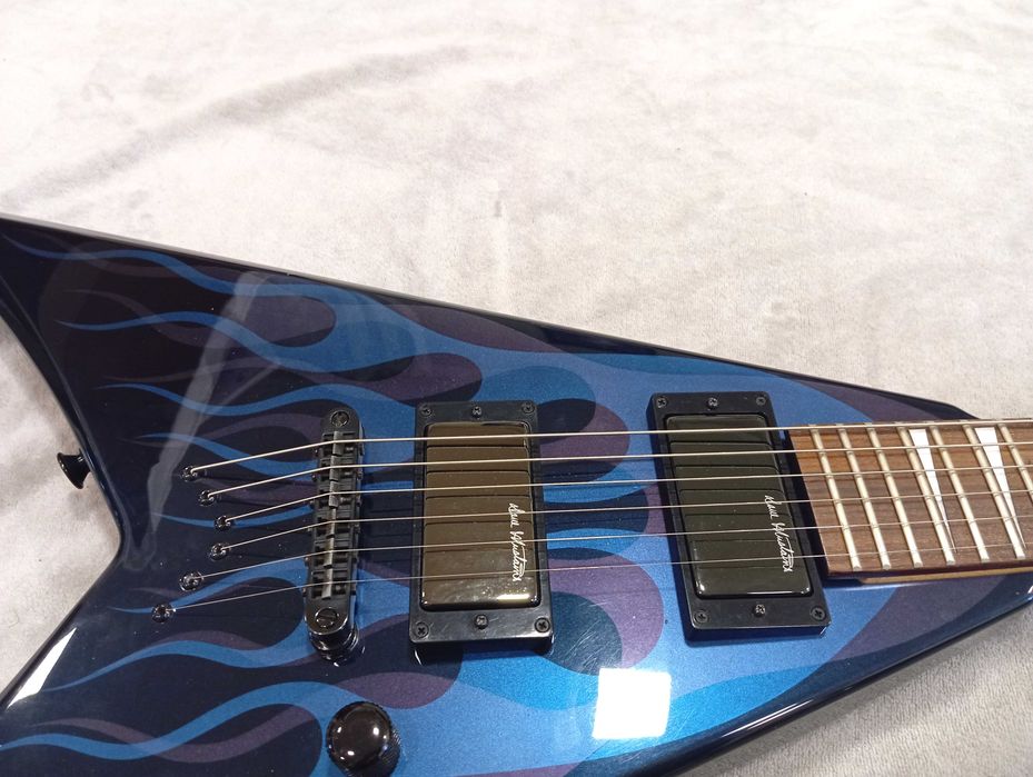 Gitara Jackson King V KVX10 Limited Edition 1997 - Blue Ghost Flames