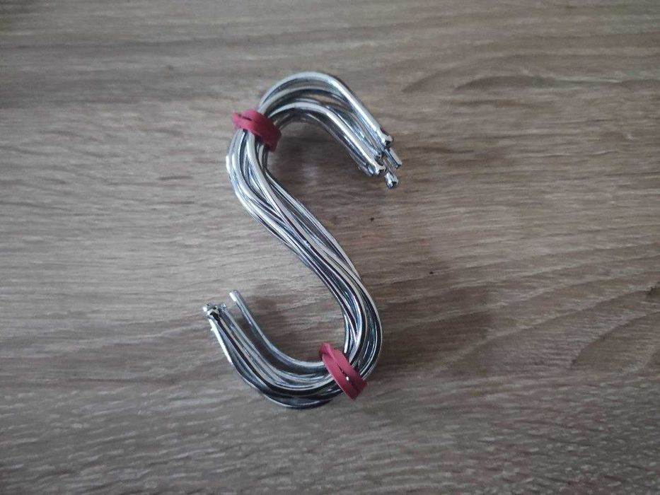 Гачок S-подібний подвійний тримач з нержавійки навісний набір 10 шт