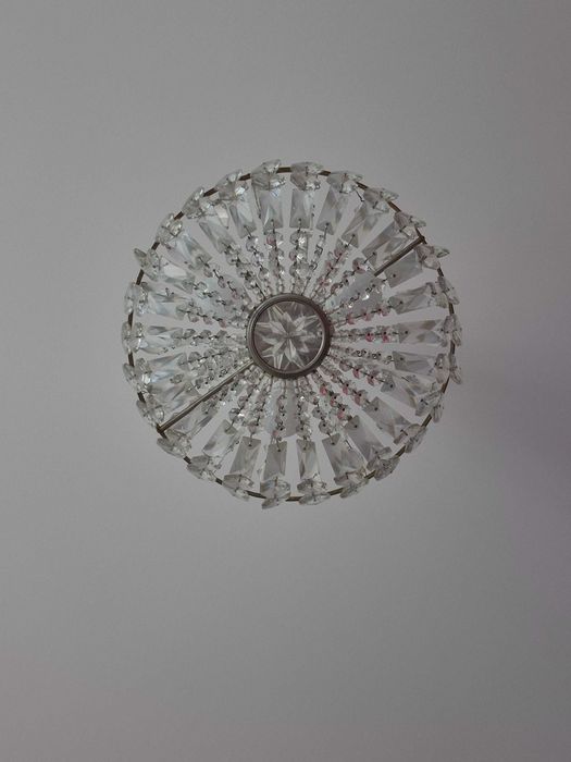 Candeeiro Lanterna de Cristal Vintage – Estilo Balão Alongado (72cm)