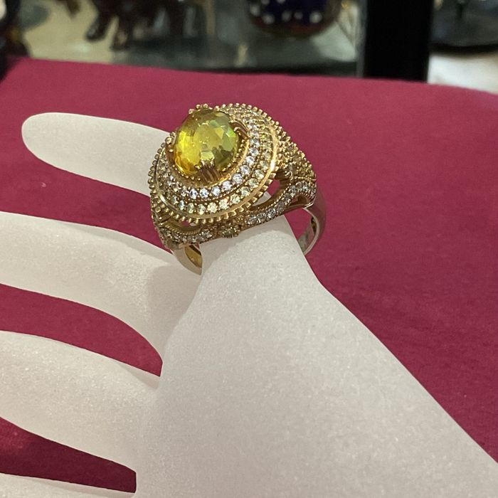 Anel em prata 925 banho de ouro medida 22 mm.      Anúncios abaixo