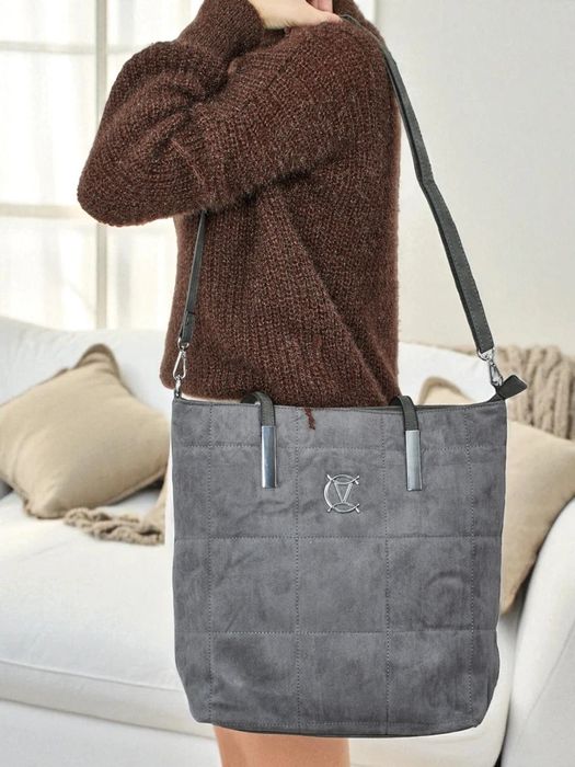 Torebka damska eko zamsz