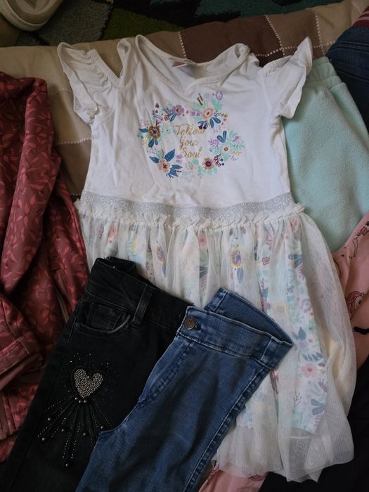 Zestaw ubran dla dziewczynki jesien/zima 116