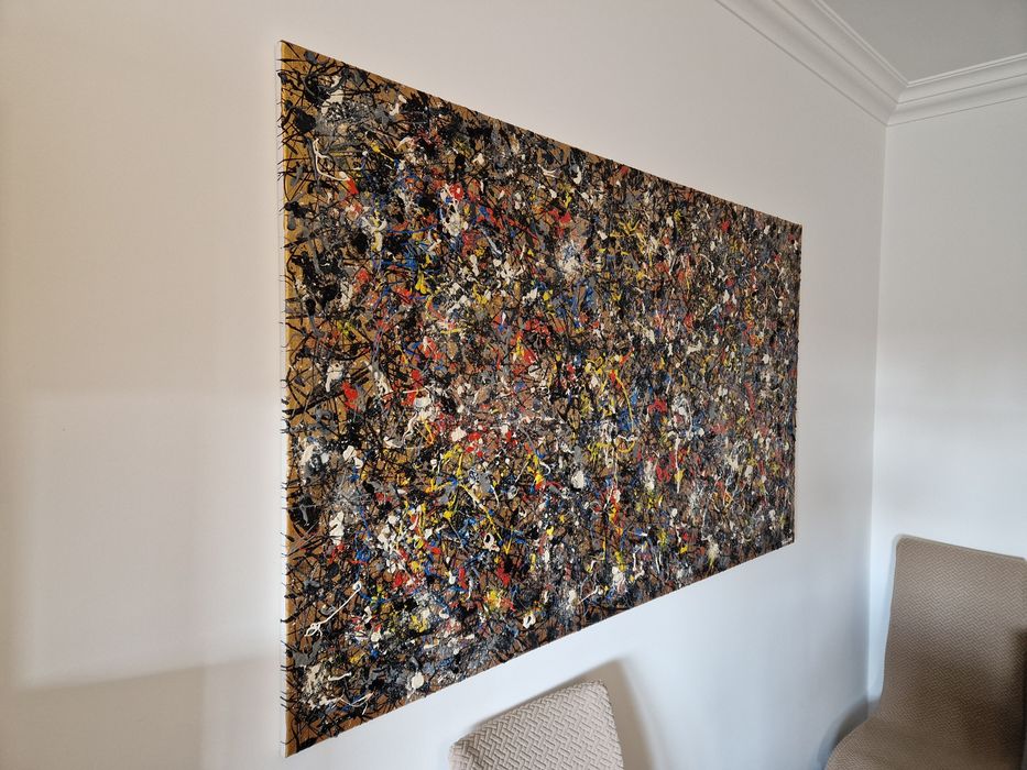 Quadro "Trilho Primário" - pintura abstracionismo 2025 01