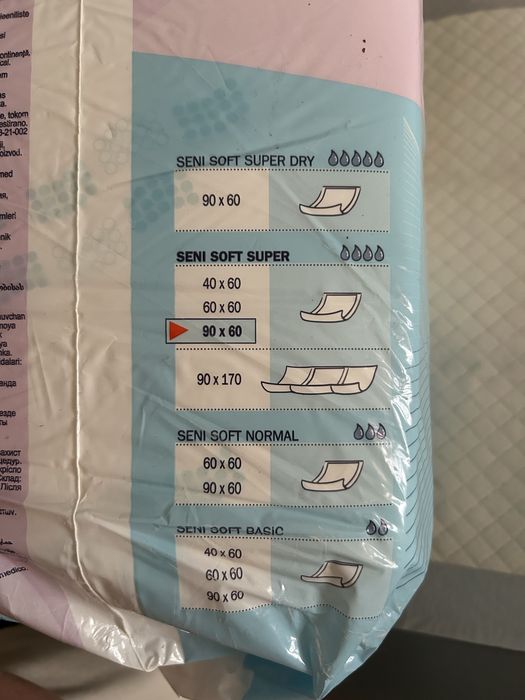 Seni podkłady 90x60 cm poporodowe