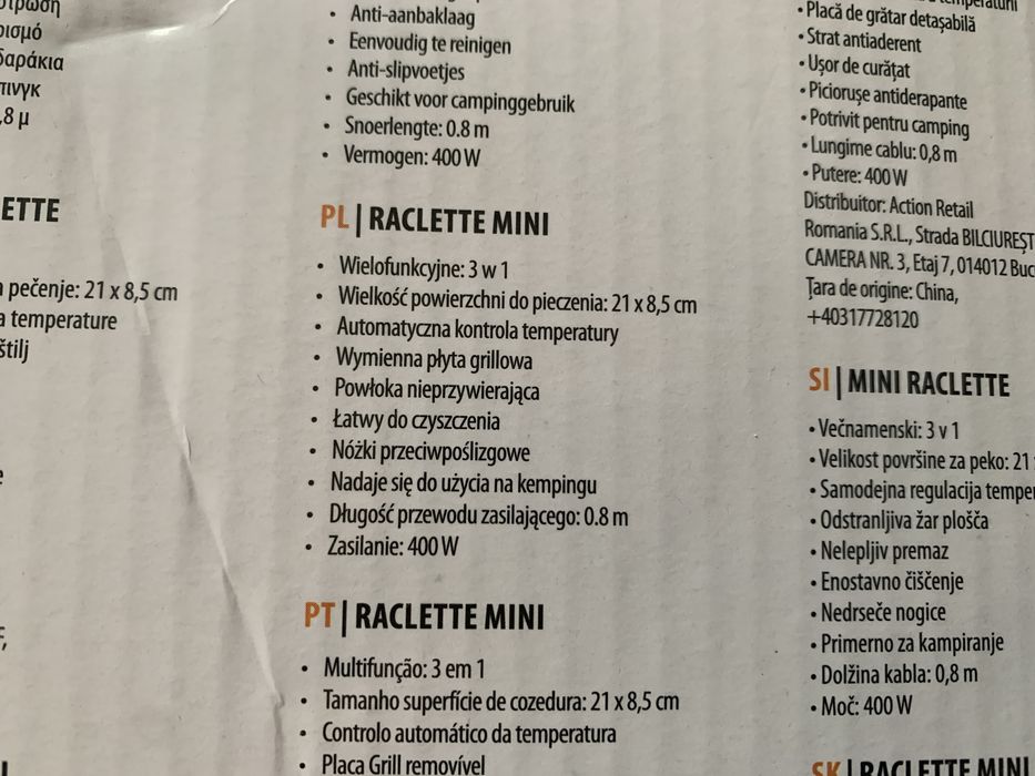 Grill Raclette Mini TRISTAR