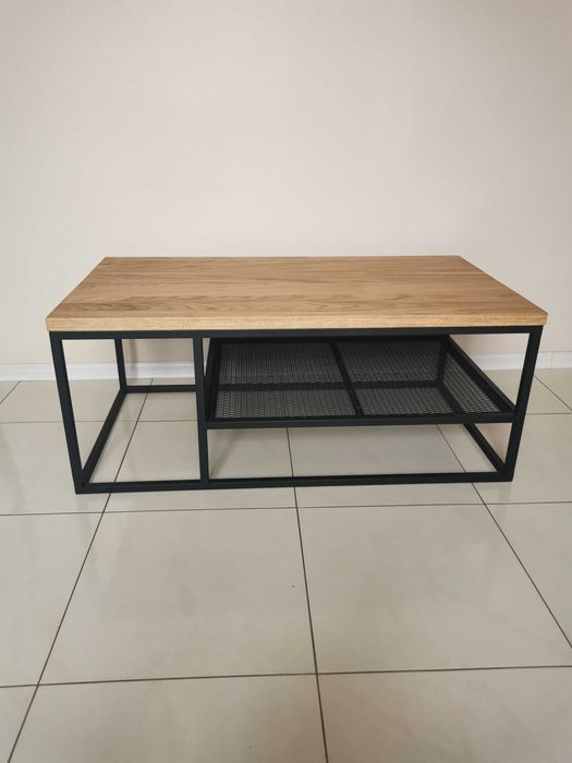 Stolik kawowy LOFT metalowy duży 80x80x47 meble metalowe Loft industrialne