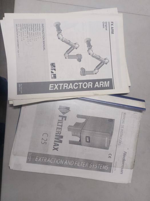 Sistema de aspiração de fumos e particulas