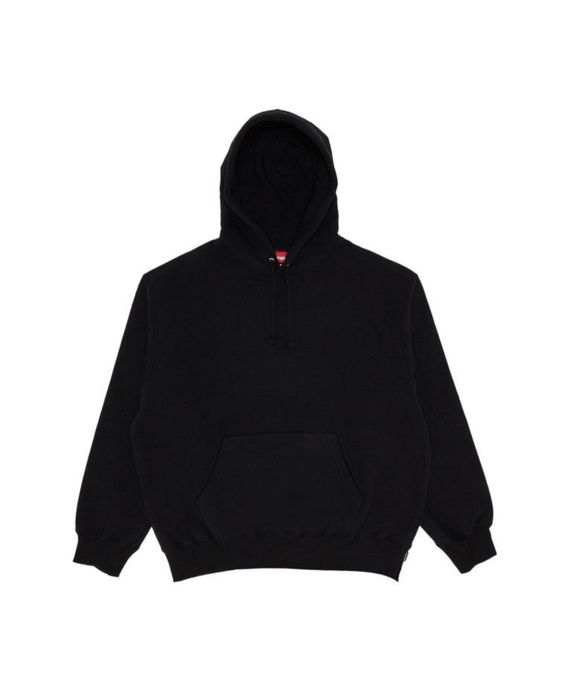 Худи Supreme Satin Sweatshirt Black Big Logo Hoodie суприм