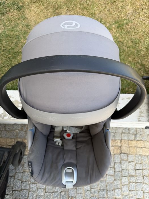 Conjunto Cybex – Cloud Z i-Size + Base Isofix + Carrinho Balios S + Capa Anticalor