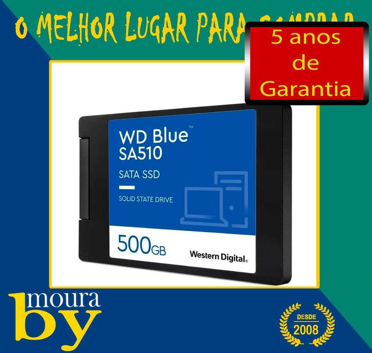 Disco Rígido WD Blue SA510 500GB SSD SATA 3 novos selados