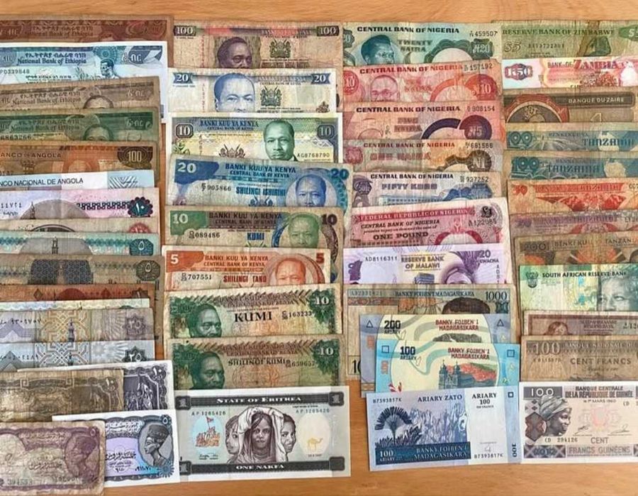 50 starych banknotów z calego świata.