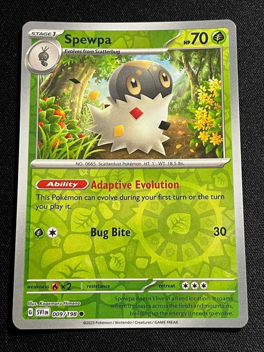 Carta Pokémon Spewpa 9/198 Scarlet & Violet