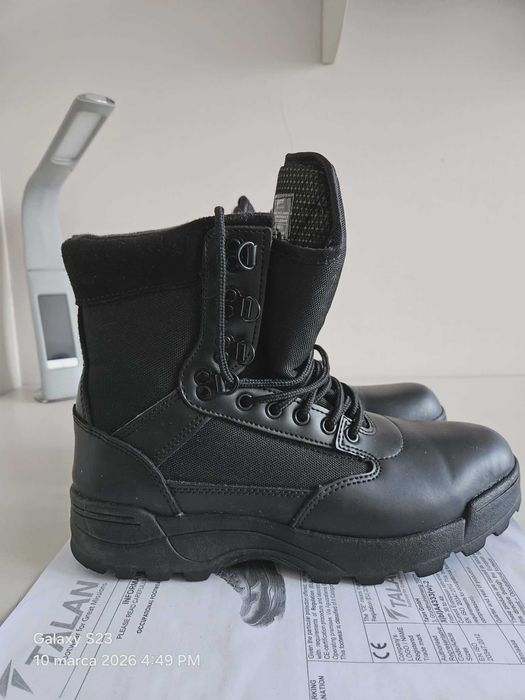 Buty męskie wojskowe  - czarne rozm. 42