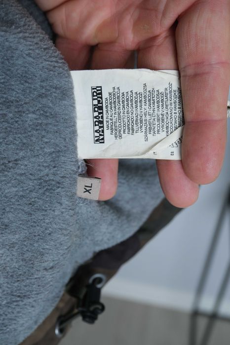 Napapijri kangurka anorak męska na polarze  r XL