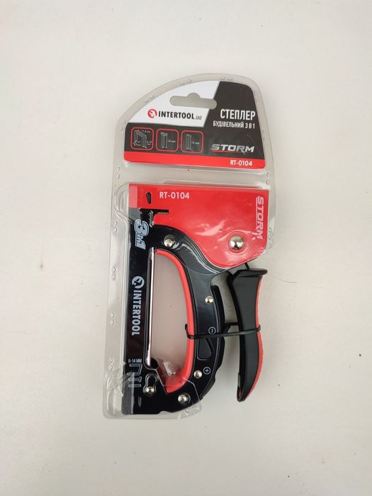 Степлер строительный Зв1 под скобу,гвоздь ,шпильку, INTERTOOL  RT-0104