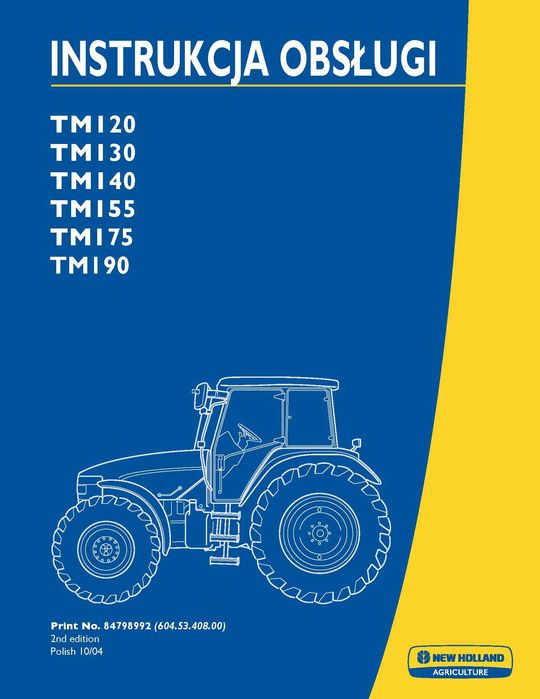 TM175 TM190 TM 175 190 Instrukcja obsługi NEW HOLLAND