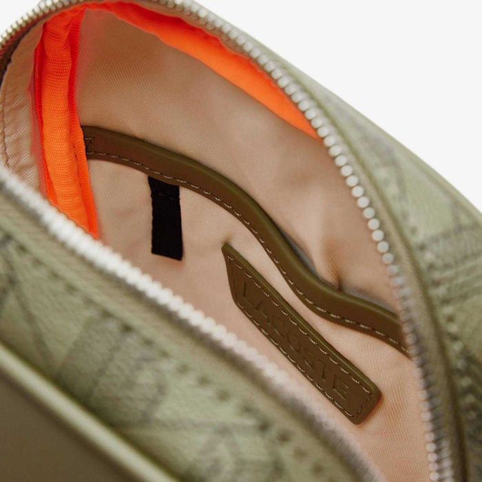 100% ОРИГІНАЛ Lacoste khaki monogram vertical чоловіча сумка хакі