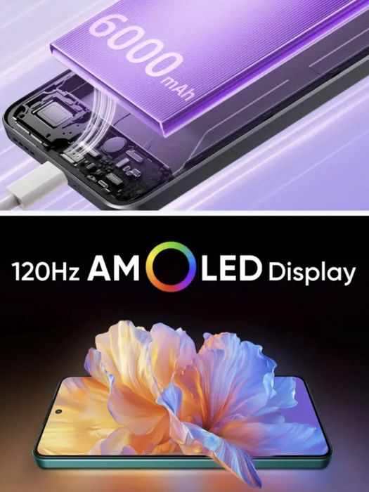 НОВИЙ! Realmi 14T 8+10/256 Gb 5G AMOLED 120 Hz NFC Purple GLOBAL IP69