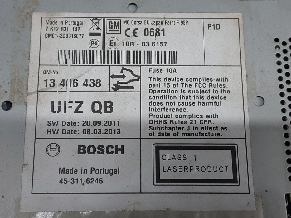 Radio Nawigacja Opel Corsa D