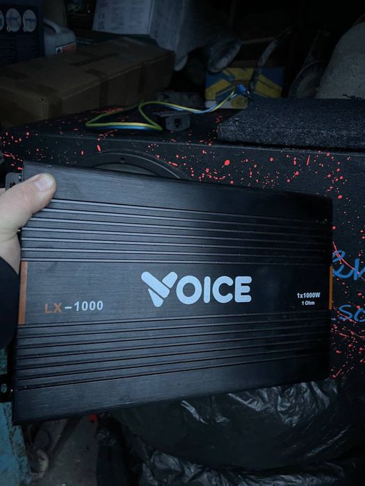 Продам сабвуфер с коробом  EDGE db. Усилитель Voice LX-1000