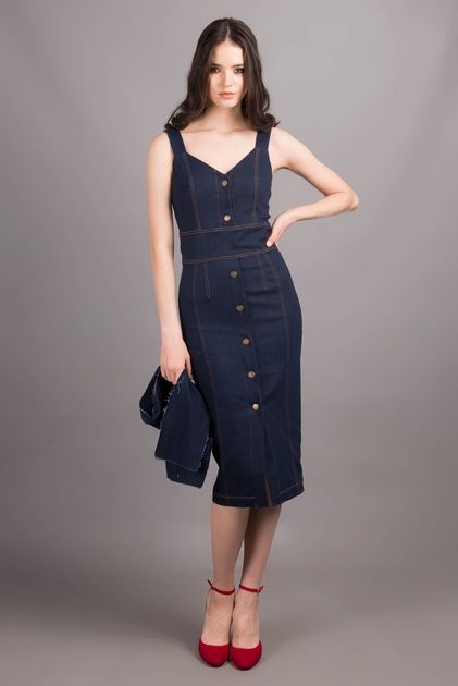 Сукня міді джинс