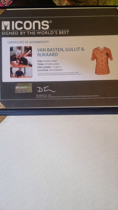 Camisola  da Holanda  da laranja mecânica  assinada  pelos 3 maiores