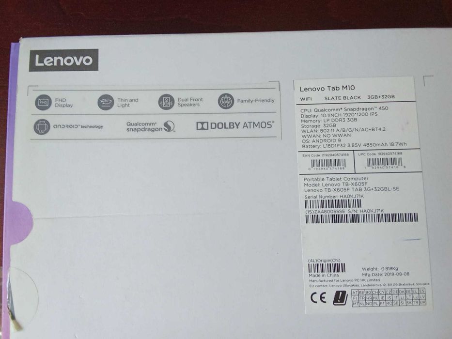Tablet Lenovo Tab M10 HD