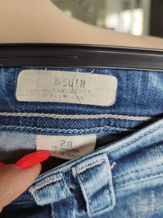 S/M spodnie jeansy rurki męskie wyprzedaż