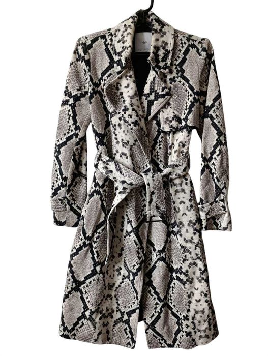 Жіночий тренч (плащ) mango з анімалістичним принтом р-р xs