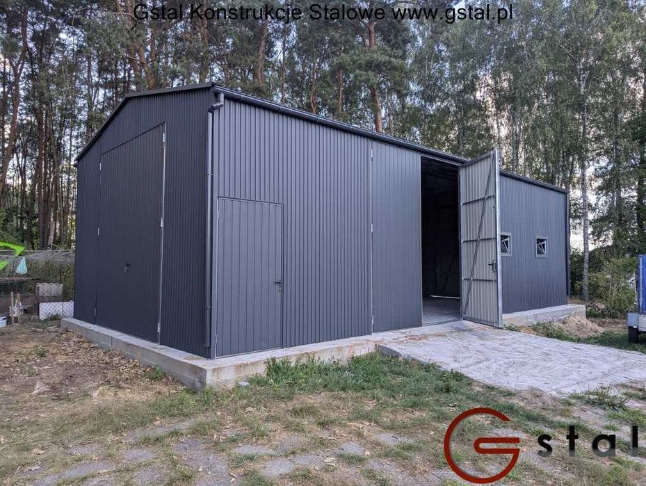 hala wiata garaż 12x6x3,5 antracyt 7016