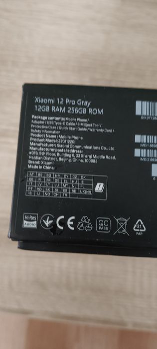 Sprzedam telefon Xiaomi 12 PRO Grey 256gb