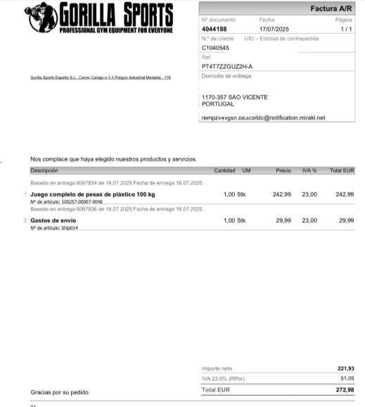 Conjunto de barra e anilhas de plástico com tripla pegada; 100 kg + 1 kettlebell 16 kg gratis