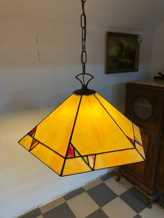 Люстра в стилі Тіффані світильник підвісний вітраж 7602