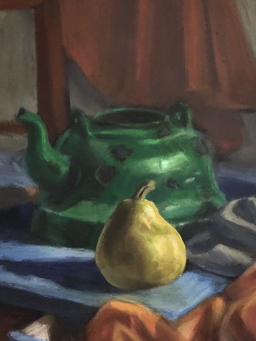 Obraz olejny "Czajniczek" 50x50cm