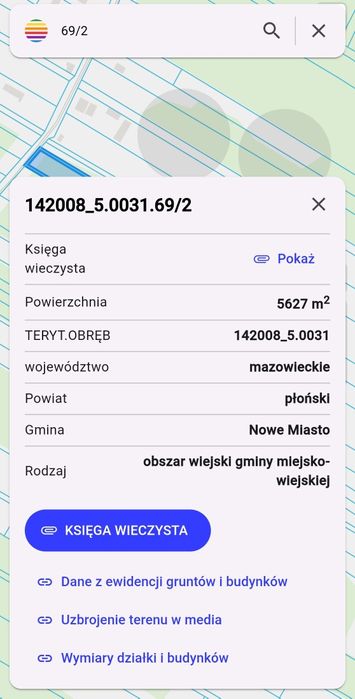 Działka leśna 5400m2 pod Cieksynem