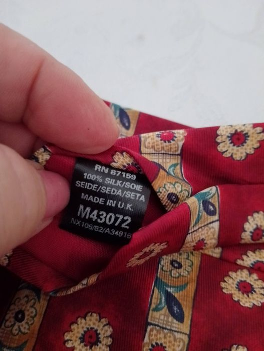 Krawat męski jedwabny vintage