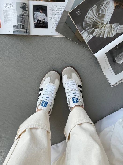 НОВИНКА ‼️ кросівки Adidas Samba OG White / Black , жіночі кросівки
