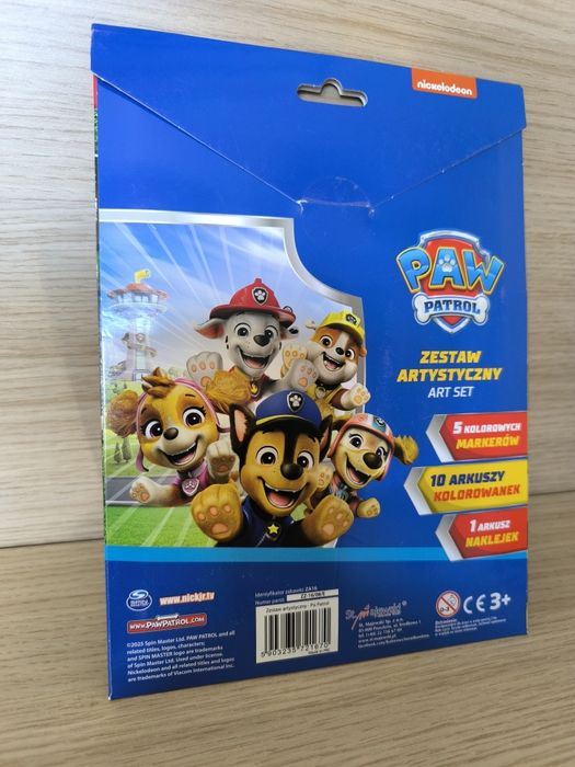 Zestaw artystyczny psi patrol kolorowanki nickelodeon