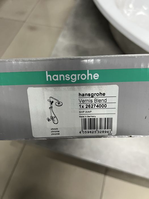 Душова система hansgrohe Vernis термостат 26274000 хром
