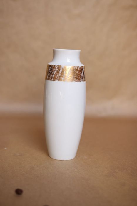 Wazon Furstenberg biała porcelana złocenie