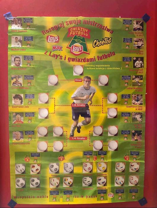 Naklejki Euro 2000 Lays Gwiazdy Futbolu